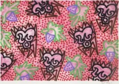 Abstract by Howard Arkley, 1981, synthetic polymer paint on paper, sold May 2012