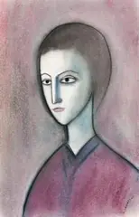 Amy by Robert Dickerson, pastel on paper, offered May 2012