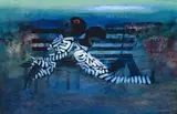 At Dusk (Saturday Night) by Charles Blackman, synthetic polymer paint on paper on board, sold May 2012