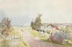 Eltham Road by Walter Withers, watercolour on paper, offered May 2012