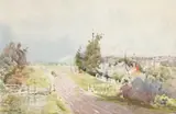 Eltham Road by Walter Withers, watercolour on paper, offered May 2012