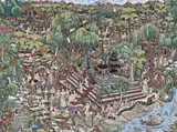 Bali Scene by Ida Bagus Made Widja, c.1971, synthetic polymer paint on canvas on composition board, offered May 2012