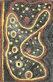 Old Man’S Corroboree Story by Johnny Warangkula Tjupurrula, 1971, synthetic polymer paint on composition board, offered Apr 2012