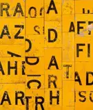 All That Glisters by Rosalie Gascoigne, 1989, sawn retro-reflective road signs on board, sold May 2007