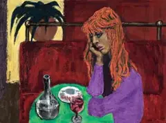 Australian Girl In Paris by Albert Tucker, 1957, synthetic polymer paint on composition board, sold May 2007