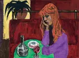 Australian Girl In Paris by Albert Tucker, 1957, synthetic polymer paint on composition board, sold May 2007