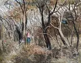 Gathering Wildflowers by Arthur Boyd, 1956, oil on canvas on composition board, sold May 2007