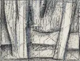 Trees And Mountain Series by Godfrey Miller, 1963-64, oil on canvas, sold May 2007