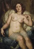 The Drape, Rita by Norman Lindsay, c.1940, oil on canvas, sold May 2007