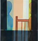 Figures At Window by Charles Blackman, c.1965, oil on paper on board, sold May 2007