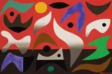 Black Spring by John Coburn, 1990, synthetic polymer paint on paper on board, sold May 2007