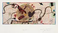 Study For The Paella by John Olsen, 1981, watercolour and mixed media on paper, sold May 2007