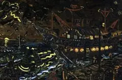 Boat At Night by John Perceval, 1995, oil on canvas, offered May 2007