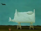 Dobell’S Cow V by John Kelly, 1992, oil on board, sold May 2007