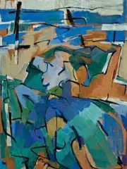 Bathers No.1 by Yvonne Audette, 2001, oil on board, offered May 2007