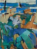 Bathers No.1 by Yvonne Audette, 2001, oil on board, offered May 2007