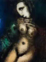 Nude by David Boyd, 1968, oil and sfumato on composition board, sold May 2007