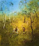 Children Playing by David Boyd, c.1978, oil on canvas, sold May 2007