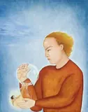Hourglass by Vivienne Shark Le Witt, 1987, oil on linen, sold May 2007