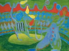 Juggler by John Molvig, 1951, oil on composition board, offered May 2007