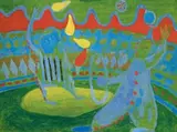 Juggler by John Molvig, 1951, oil on composition board, offered May 2007