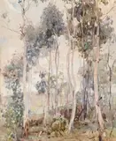 Saplings by Hans Heysen, watercolour on paper, sold May 2007