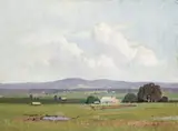 Rural Landscape, New South Wales by Elioth Gruner, 1930, oil on board, offered May 2007