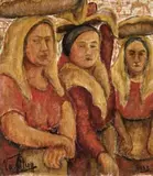 Three Heads, Portugal by Danila Vassilieff, 1935, oil on canvas on board, offered May 2007