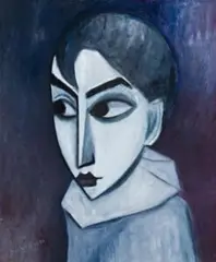 Head Study by Robert Dickerson, oil on board, sold May 2007