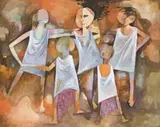 Dance by Dorothy Braund, 1979, gouache and pencil on paper, sold May 2007