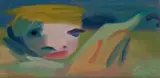 Face by Sam Fullbrook, oil on composition board, sold May 2007