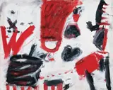 Big red W by Tony Tuckson, c.1964, oil on composition board, sold Aug 2007