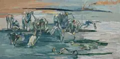 The Bathers by John Passmore, 1951, oil on composition board, sold Aug 2007