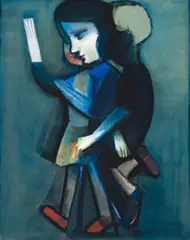 Illusion Of Children by Charles Blackman, c.1965, oil on composition board, sold Aug 2007