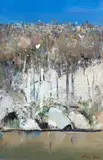 Shoalhaven Riverbank With White Cockatoo by Arthur Boyd, c.1972, oil on composition board, sold Aug 2007