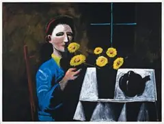 Yellow Reflections by Charles Blackman, 1972, oil on composition board, sold Aug 2007