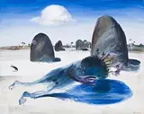 Figure Reflected In Shadow With Rocks by Arthur Boyd, c.1980, oil on canvas, offered Aug 2007