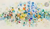 Composition by Jacques Germain, 1964, Gouache, sold Sep 2024