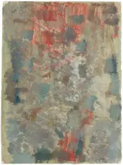 Composition by Camille Bryen, vers 1958, Gouache, sold Sep 2024