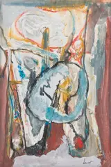 Composition by Jacques Doucet, 1965, Gouache, sold Sep 2024