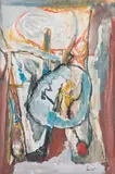 Composition by Jacques Doucet, 1965, Gouache, sold Sep 2024