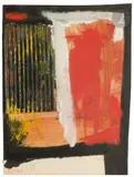 Composition by Jean-Paul Huftier, 1988, Acrylique et collage sur papier, sold Sep 2024
