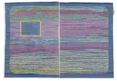 Grand écran, 1984 Assemblage de papiers Abac - Diptyque by Anne-Marie Milliot, Papier matière : exposition internationale d’œuvres contemporaines en papier, Musée du Sag, sold Sep 2024