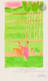 Rizières de Ceylan 2 by Bernard Cathelin, 1971, Lithographie, sold Sep 2024