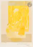 La Maison de thé 2 by Bernard Cathelin, 1974, Lithographie sur Japon, sold Sep 2024