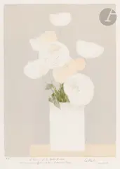 Les Roses blanches by Bernard Cathelin, 1985, Lithographie, sold Sep 2024