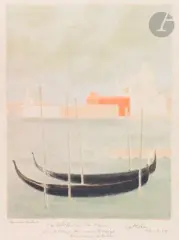Santa Maria della Salute et la Dogana da Mar by Bernard Cathelin, 1986, Lithographie sur Japon, sold Sep 2024