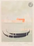 Santa Maria della Salute et la Dogana da Mar by Bernard Cathelin, 1986, Lithographie sur Japon, sold Sep 2024