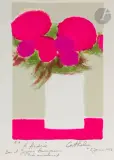 Bouquet rouge au fond gris by Bernard Cathelin, 1992, Lithographie, sold Sep 2024