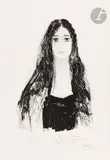 La belle Portugaise by Bernard Cathelin, 2002, Lithographie en noir, sold Sep 2024
